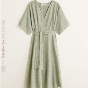 MANGO - striped linen dress
